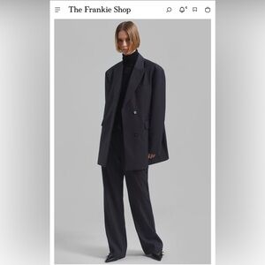 COPY - THE FRANKIE SHOP ALANA BLAZER CHARCOAL XS/S